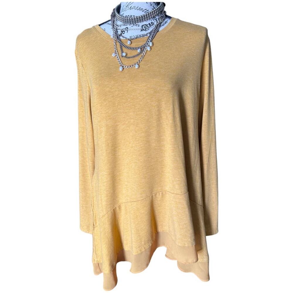 Dark Cottagecore Boho Goth cream LOGO Tops Tunic  Large